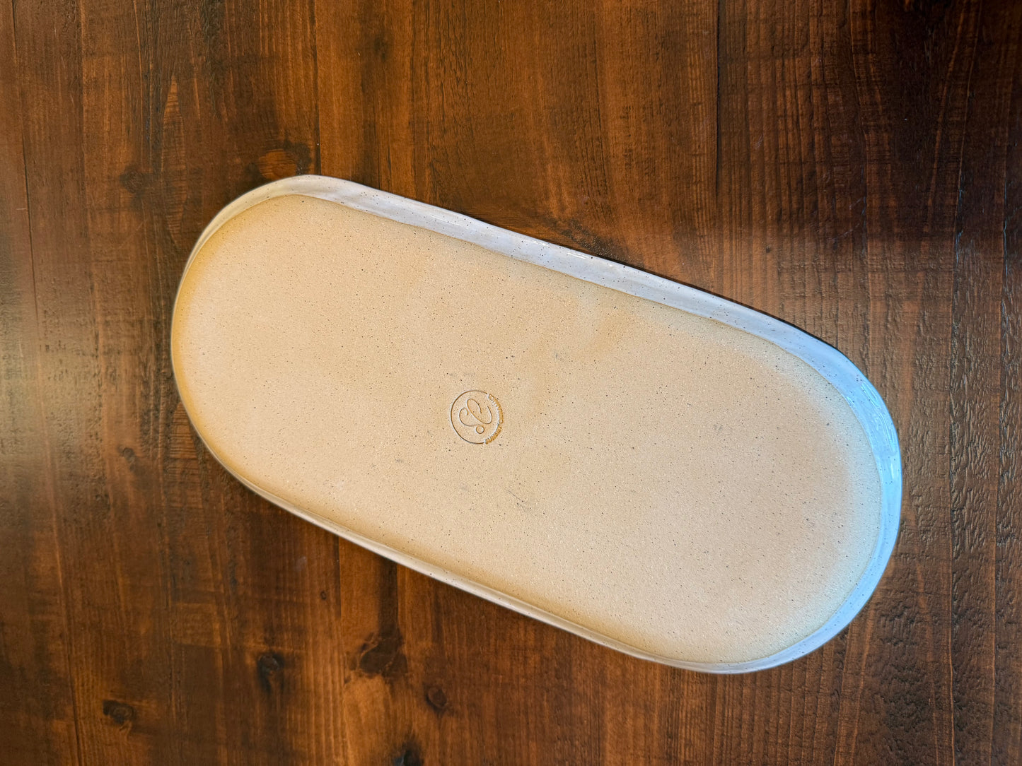 White Speckled Serving Tray
