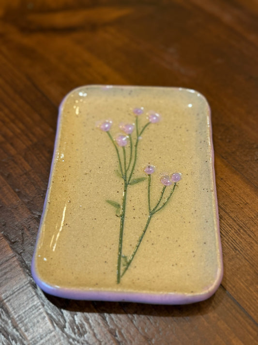 Wildflower Soap Dish- Light Purple