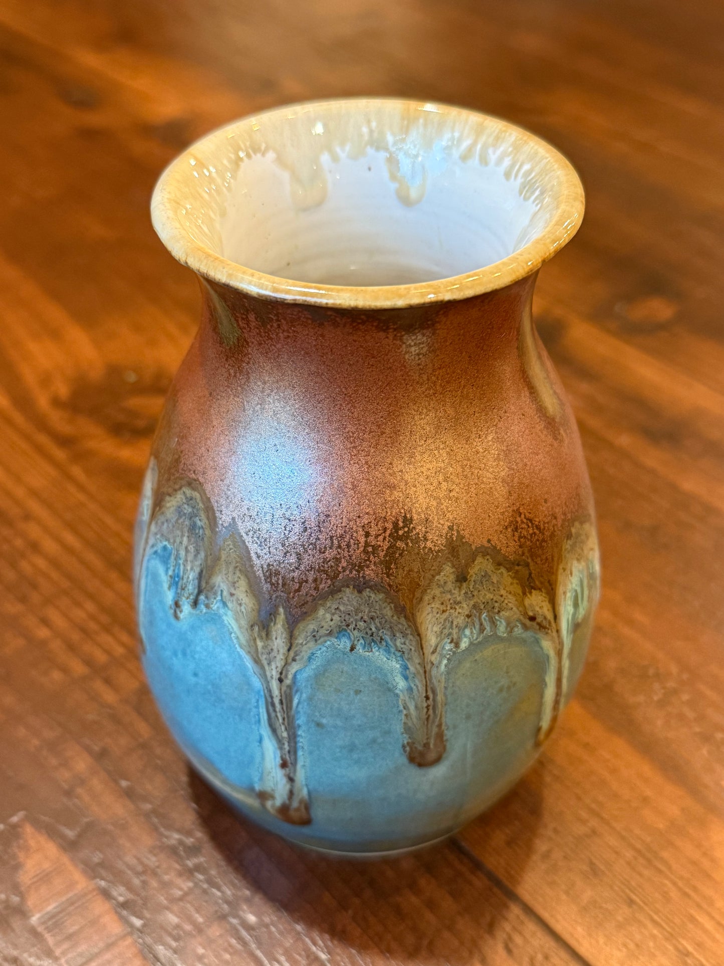 Copper Turqoise Vase