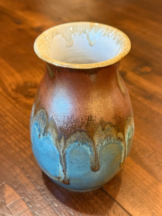 Copper Turqoise Vase