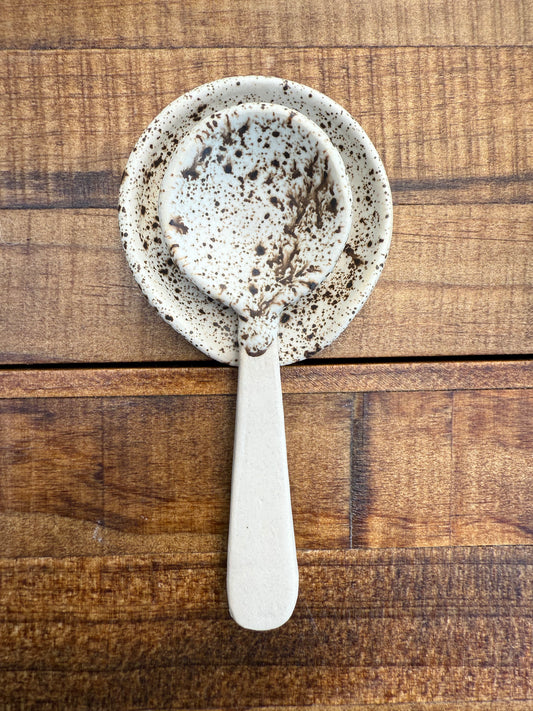 Mini Spoon set - brown speckled